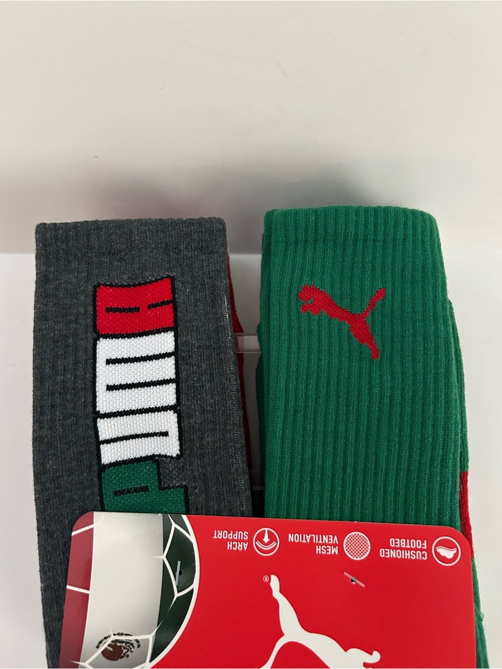 Mexico Puma Men’s Crew Socks 6-Pack - Picture 7 of 9
